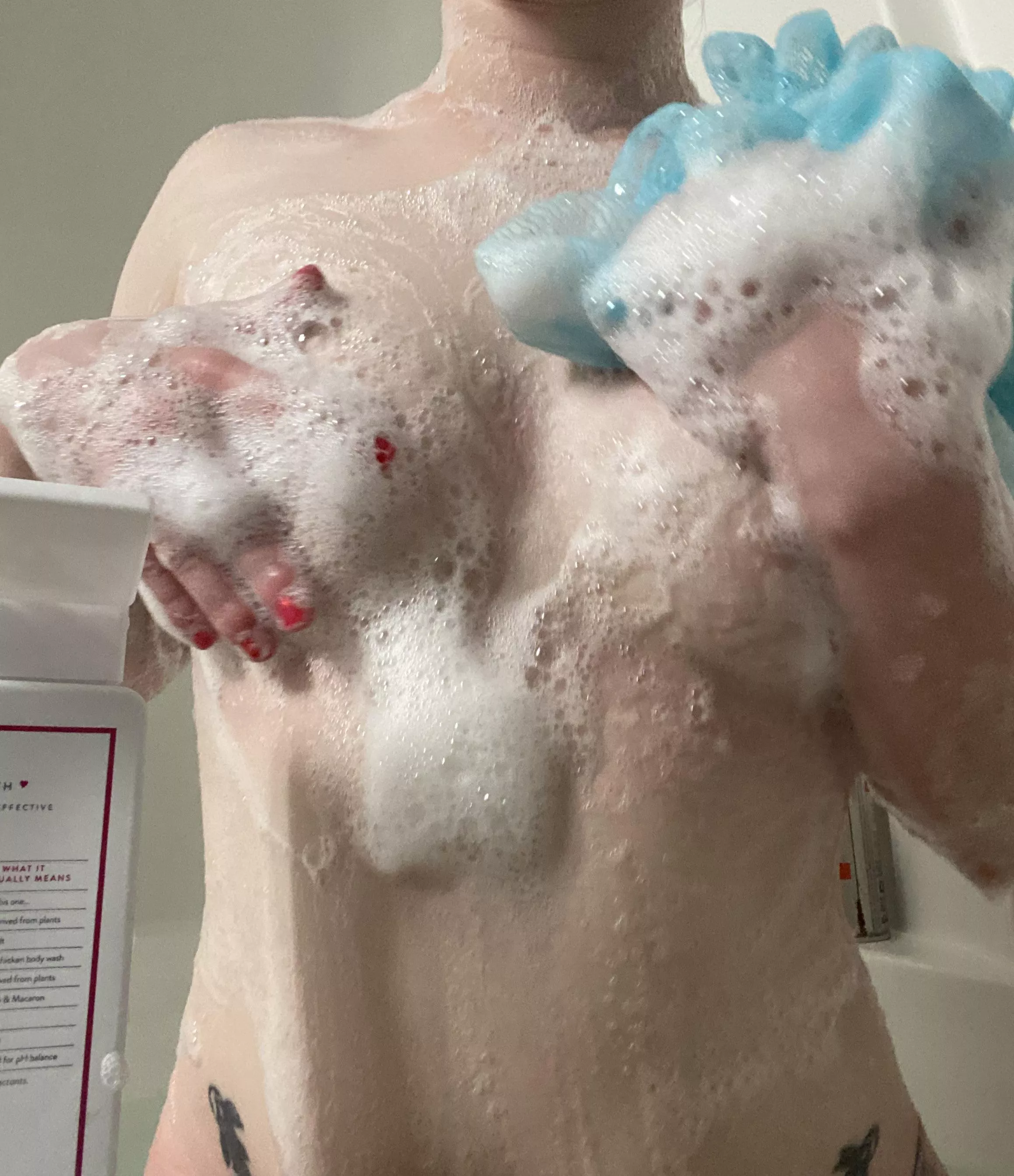 Do you like me all soapy like this? ❤️‍🔥💋 posted by Smalllittlebug