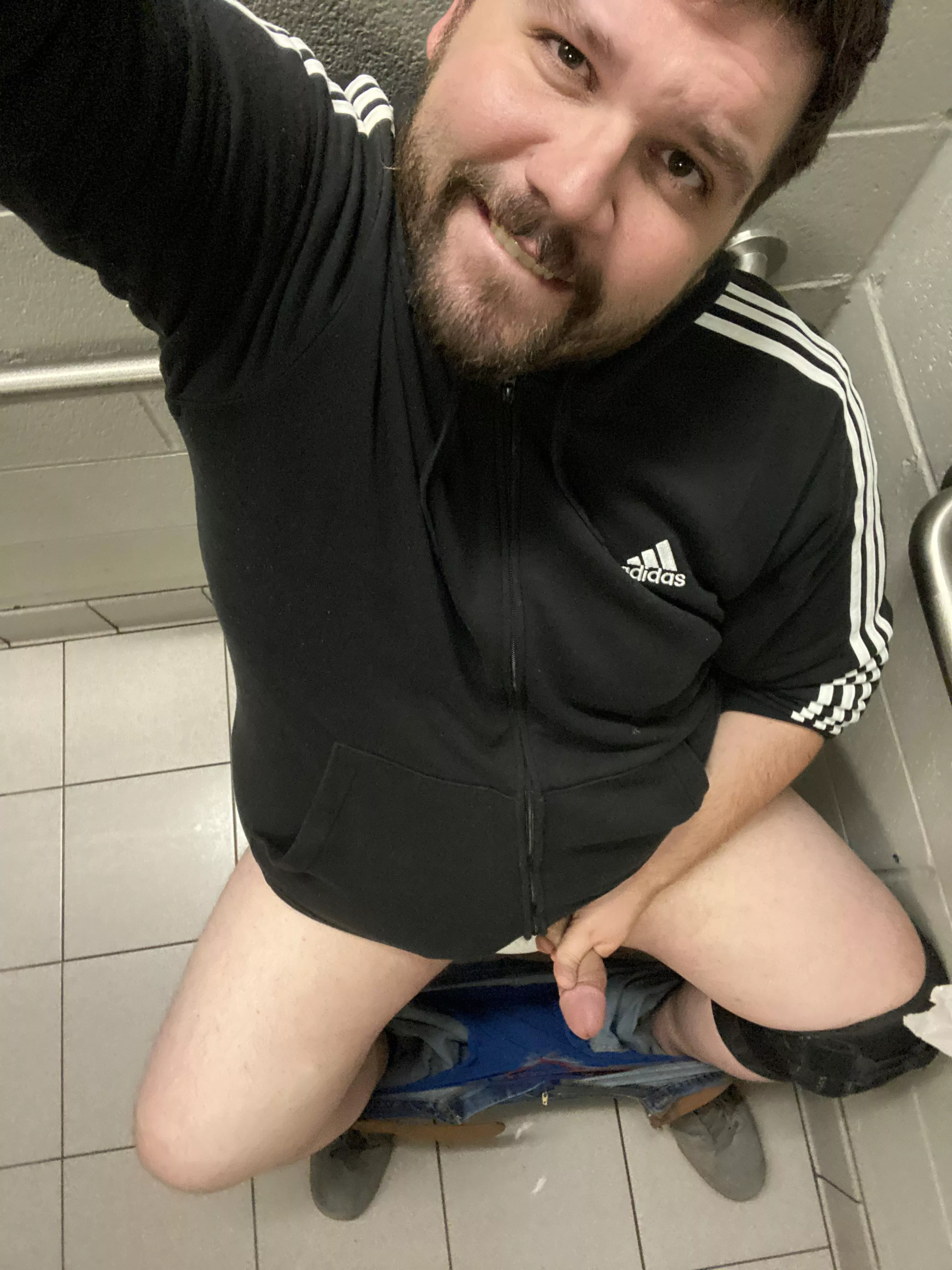 I left the stall door unlocked for you 😈 @bigdickgothboy1 posted by _LordMidnight_