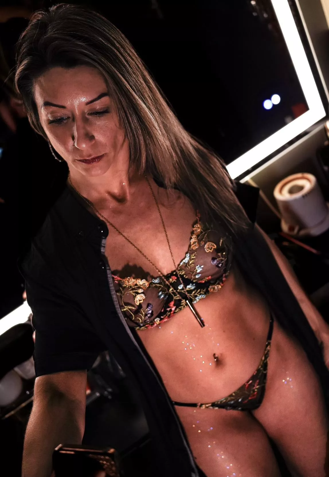 I’m loving the black shirt with this bra and thong! posted by unicorn_hunter_99