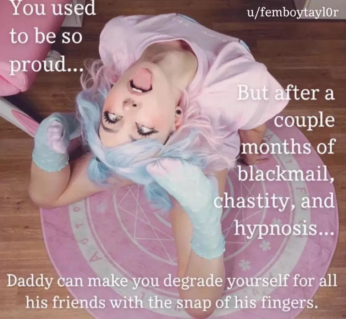 It’s amazing what blackmail, chastity, and hypno can achieve posted by kyliesinsxxx