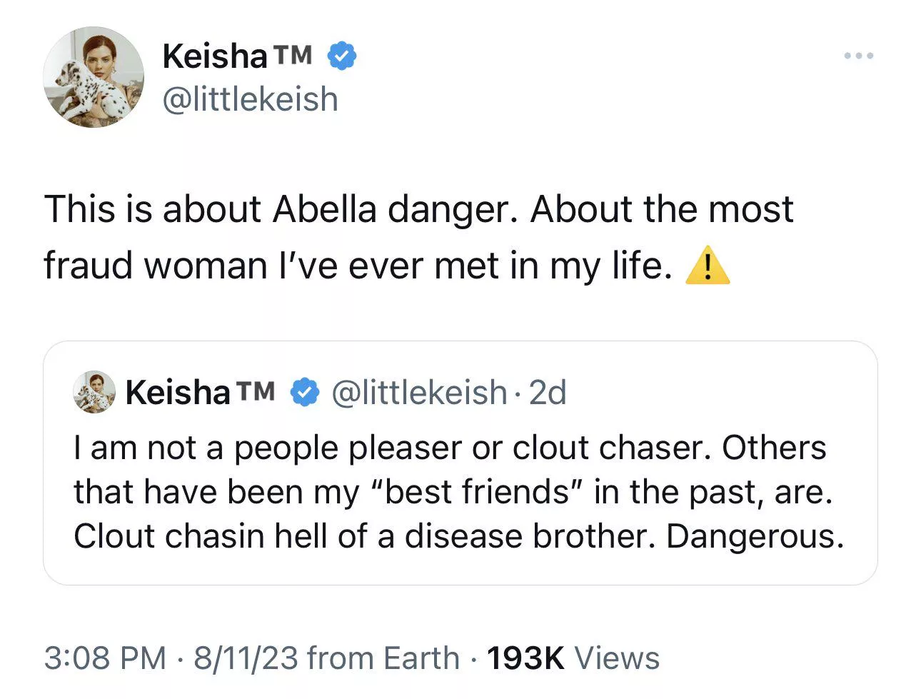 Keisha Abella feud, what happened?  posted by neellogun