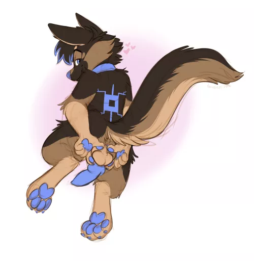 Kiss in the heart~ (Foxudders) by The64BitWolf