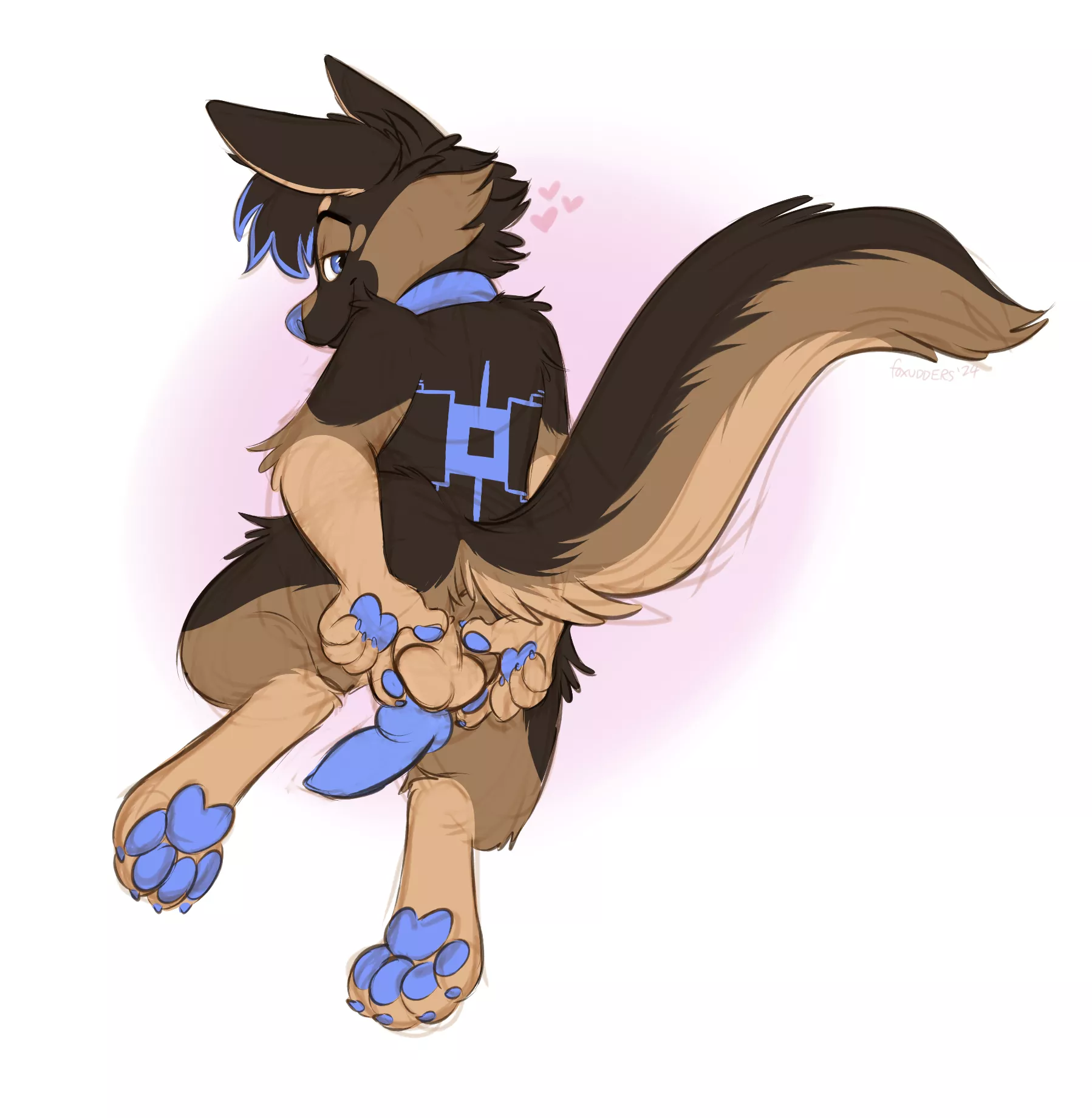 Kiss in the heart~ (Foxudders) posted by The64BitWolf