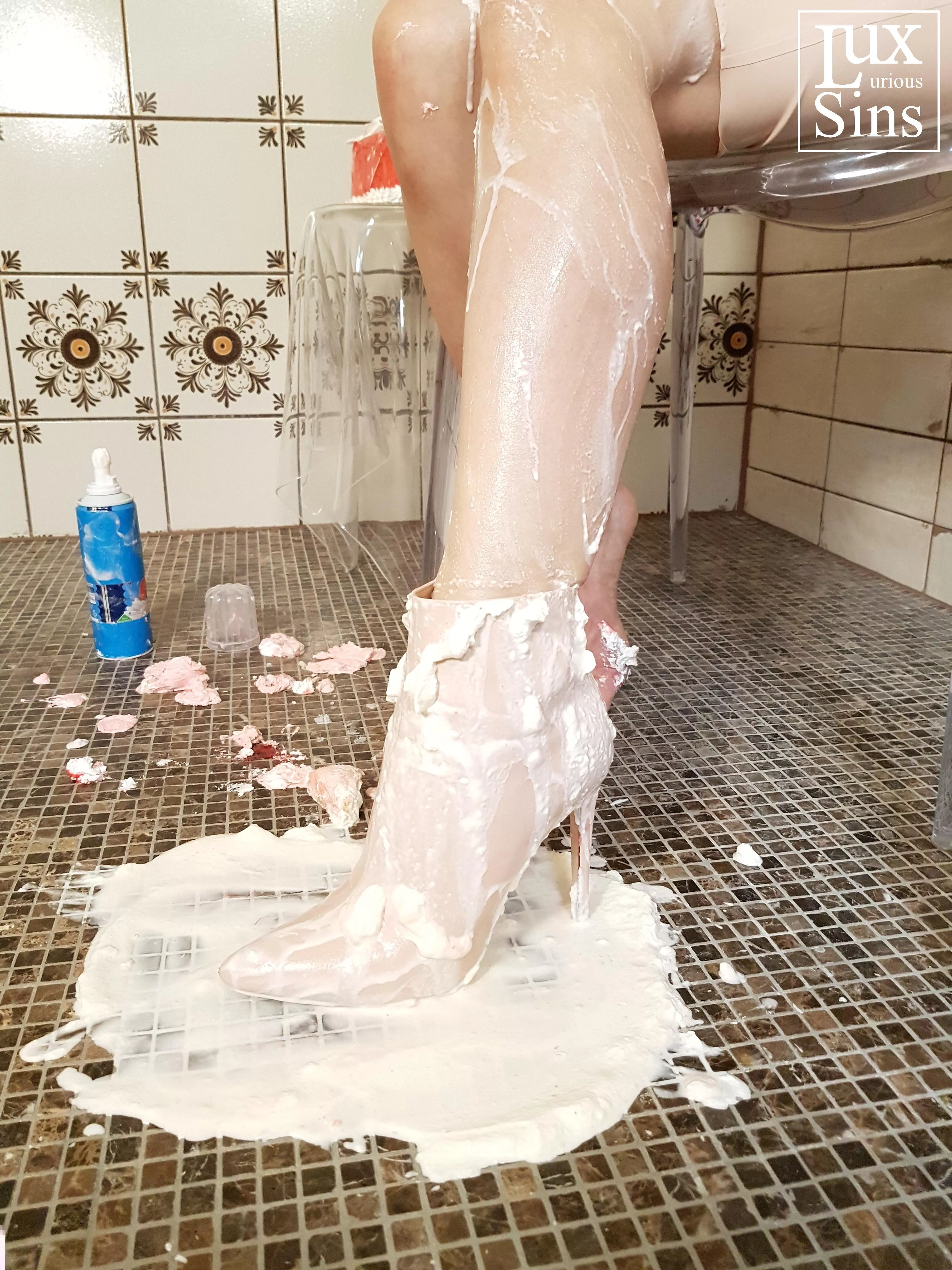 Lady Vyra's Creamy Pink Boot posted by LuxuriousSins