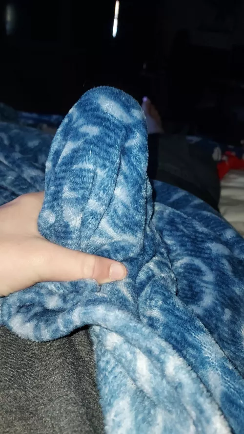 My nice juicy cock is hidden, should I move the blanket by Least-Produce5295