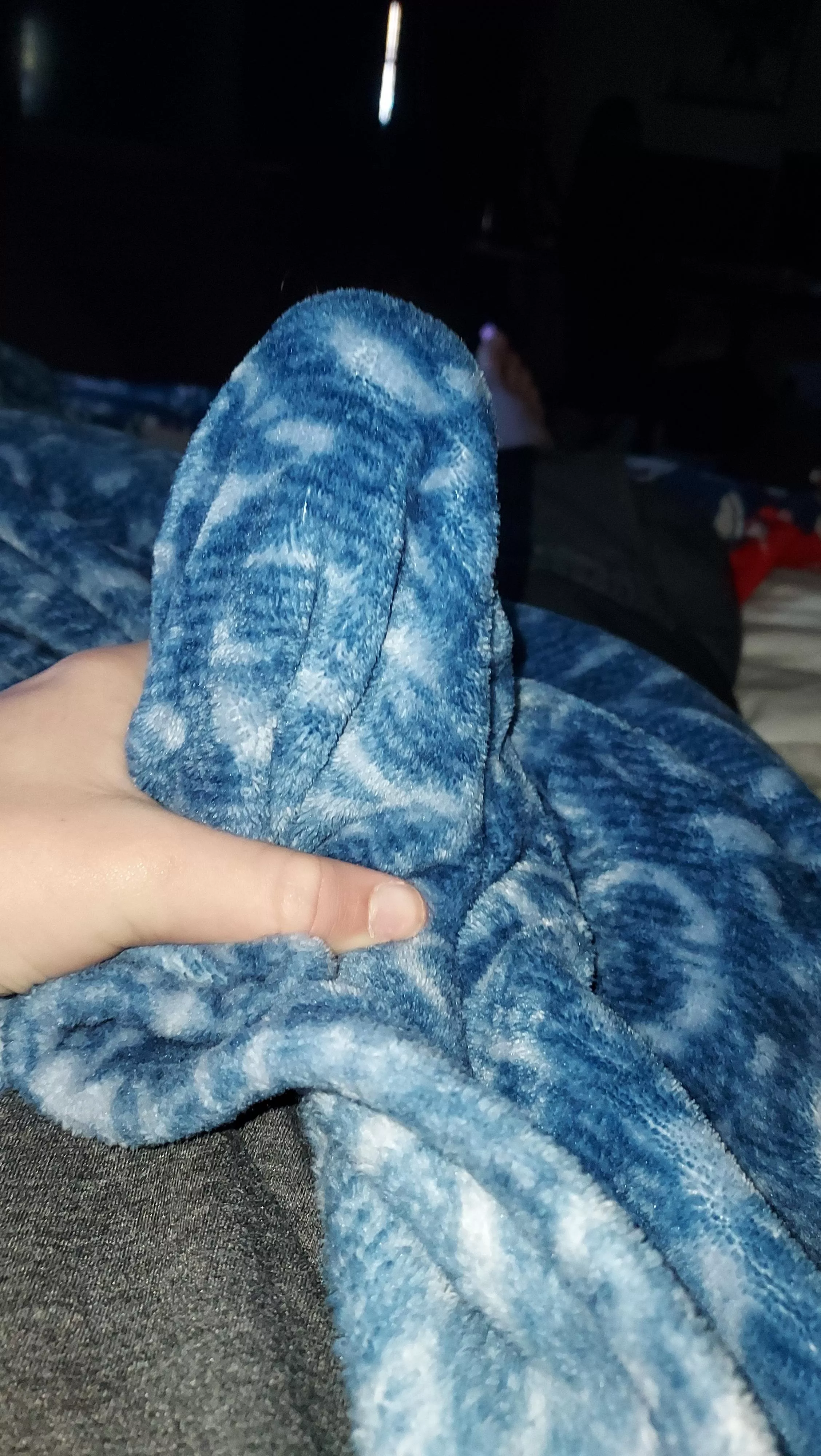 My nice juicy cock is hidden, should I move the blanket posted by Least-Produce5295