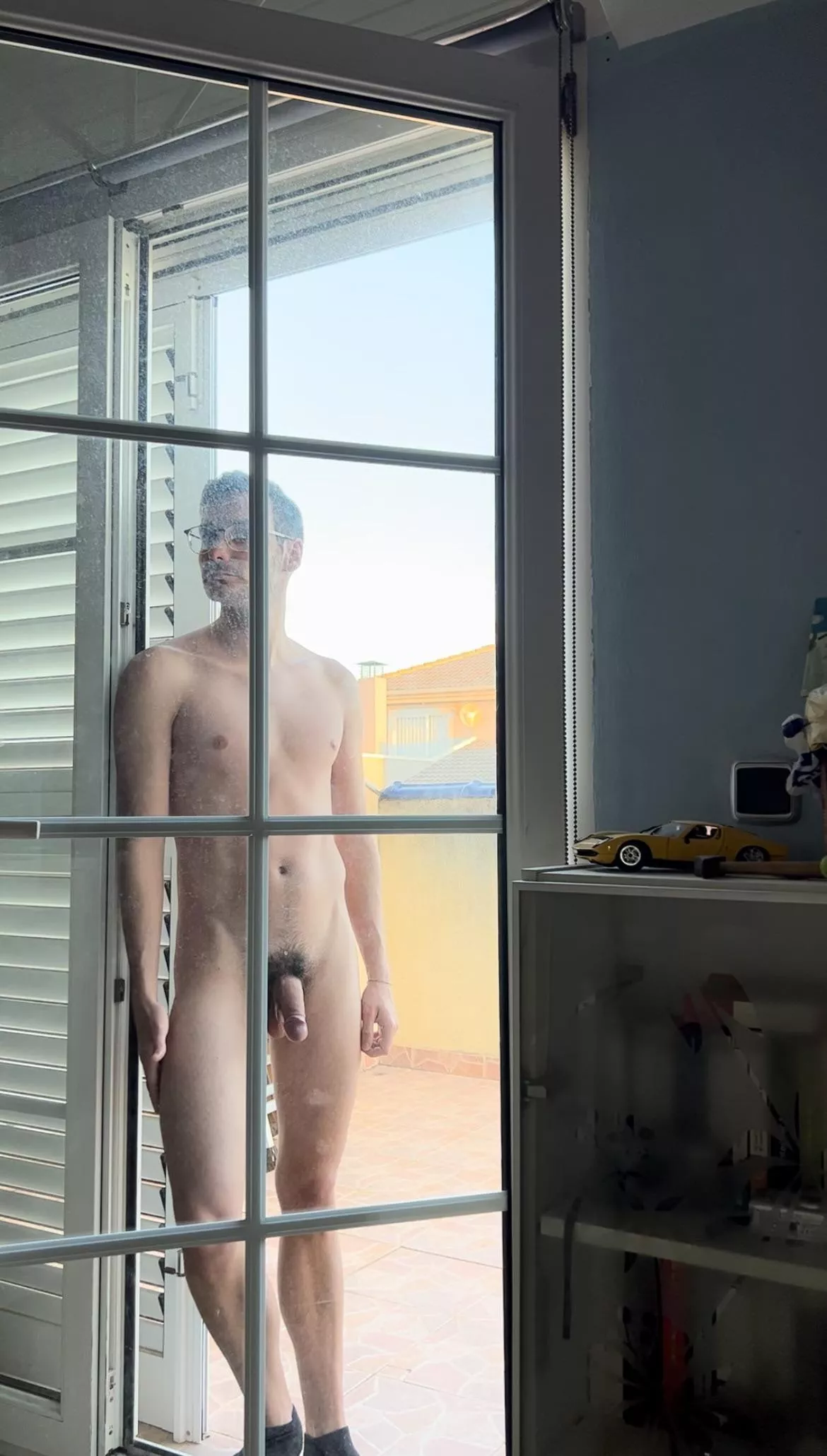 Showing my dick on the terrace 😳 posted by Legitimate-List-6631