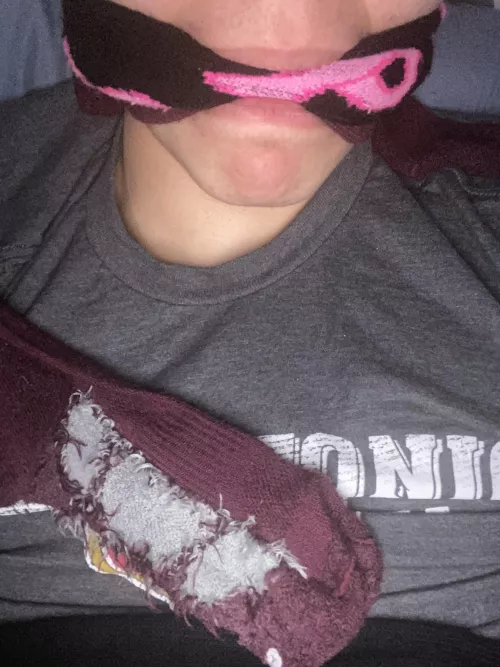 Tightly cleave gagged with a few scarves by Goatmaster1212