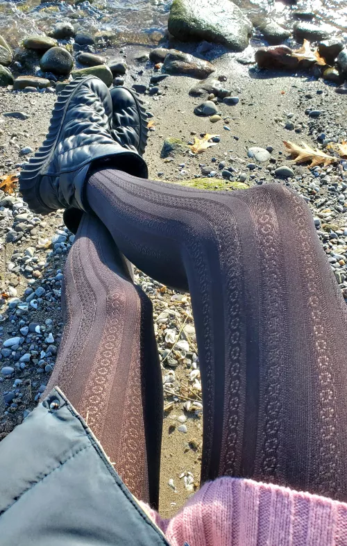 Tights on the beach  by popruzhinka