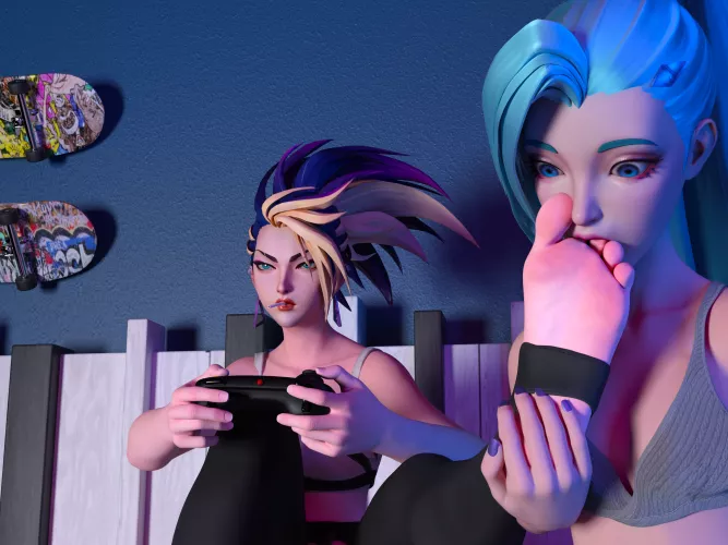 Akali & Seraphine's Private Time (League of Legends) [Artist: AUXP] by ComaOfSouls