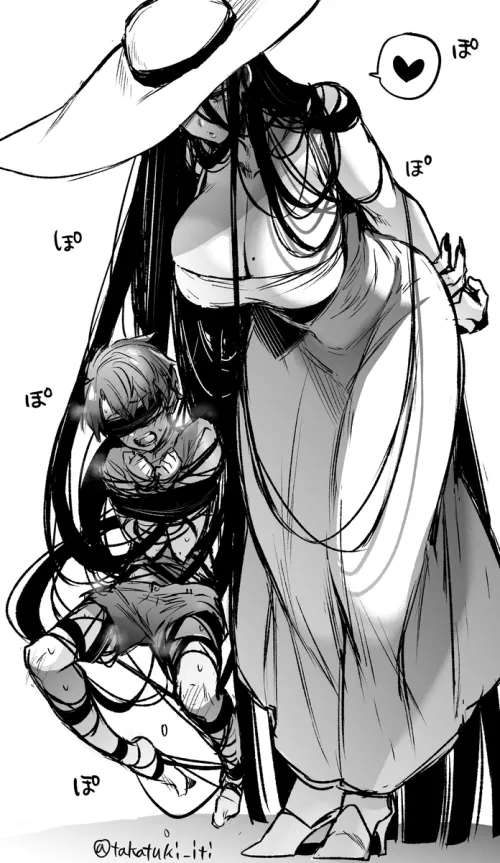 Another innocent victim caught by a monster (takatuki iti) by Dankgothicpizza01