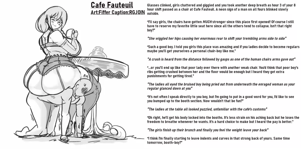Cafe Fauteuil [Femdom] [Human Chair] by rgjoin