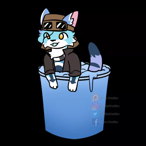 Chilling in a big o cup of Slushie (Commissions Open) by ToffeeCreation