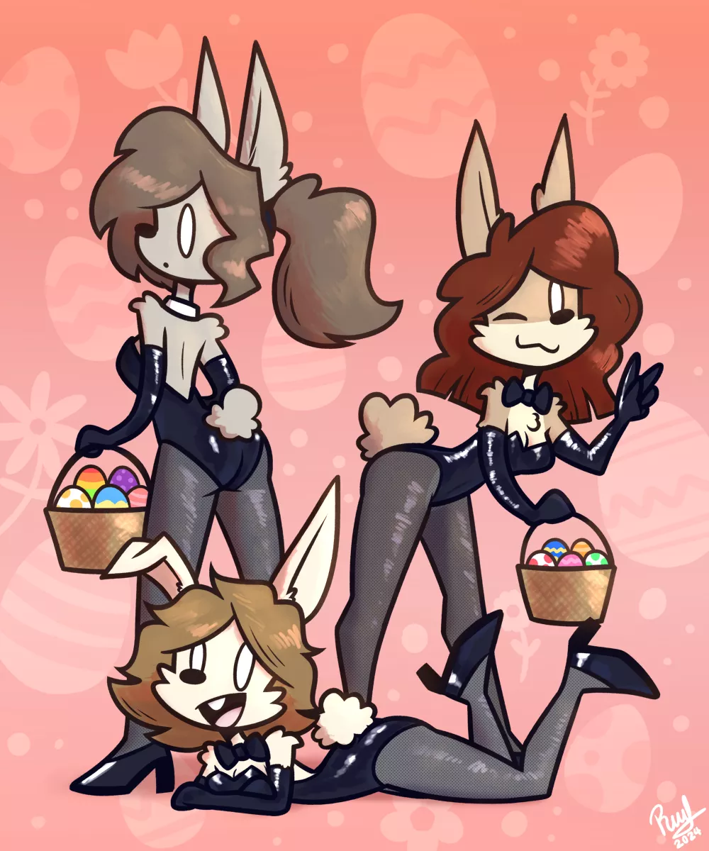 Easter Bunnies (by me) posted by RafVicAlv