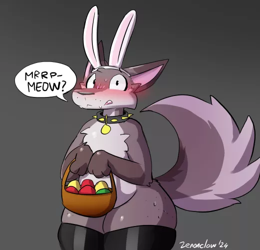 easter bunny looking funny by Lenox2001