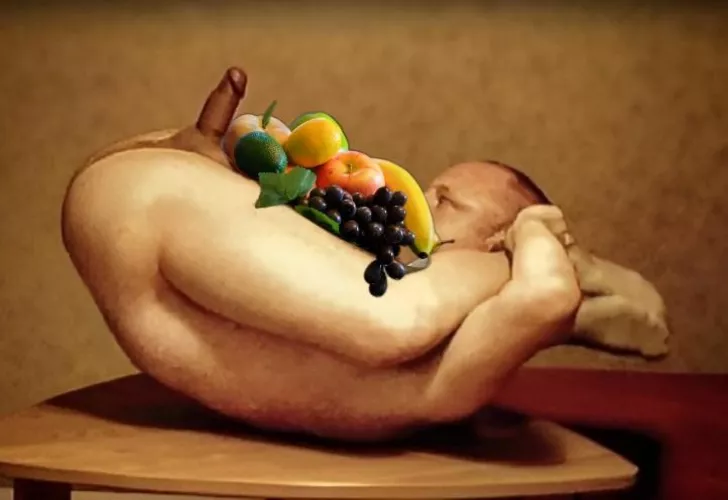 Folded up with my feet behind my head and used as a fruit bowl.. by ContortedOne