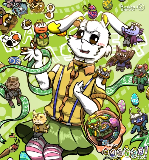 Happy Easter to you all. (art by me) by Bazkes_570a