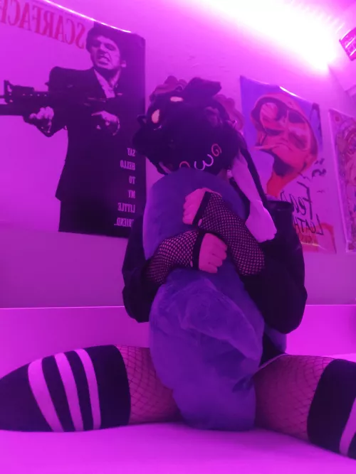 i love cuddling my blahaj by delosluca