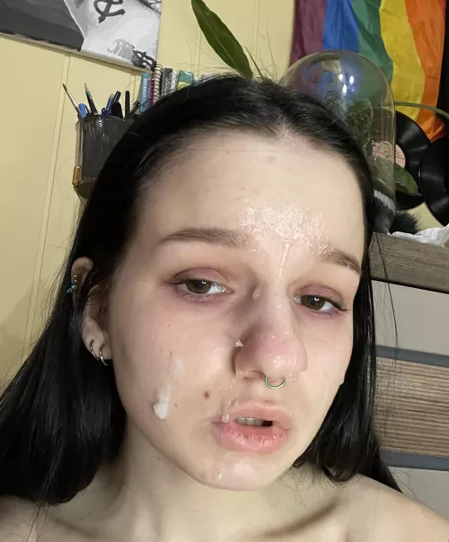 my daddy likes how my face looks now by Fallingwrath351