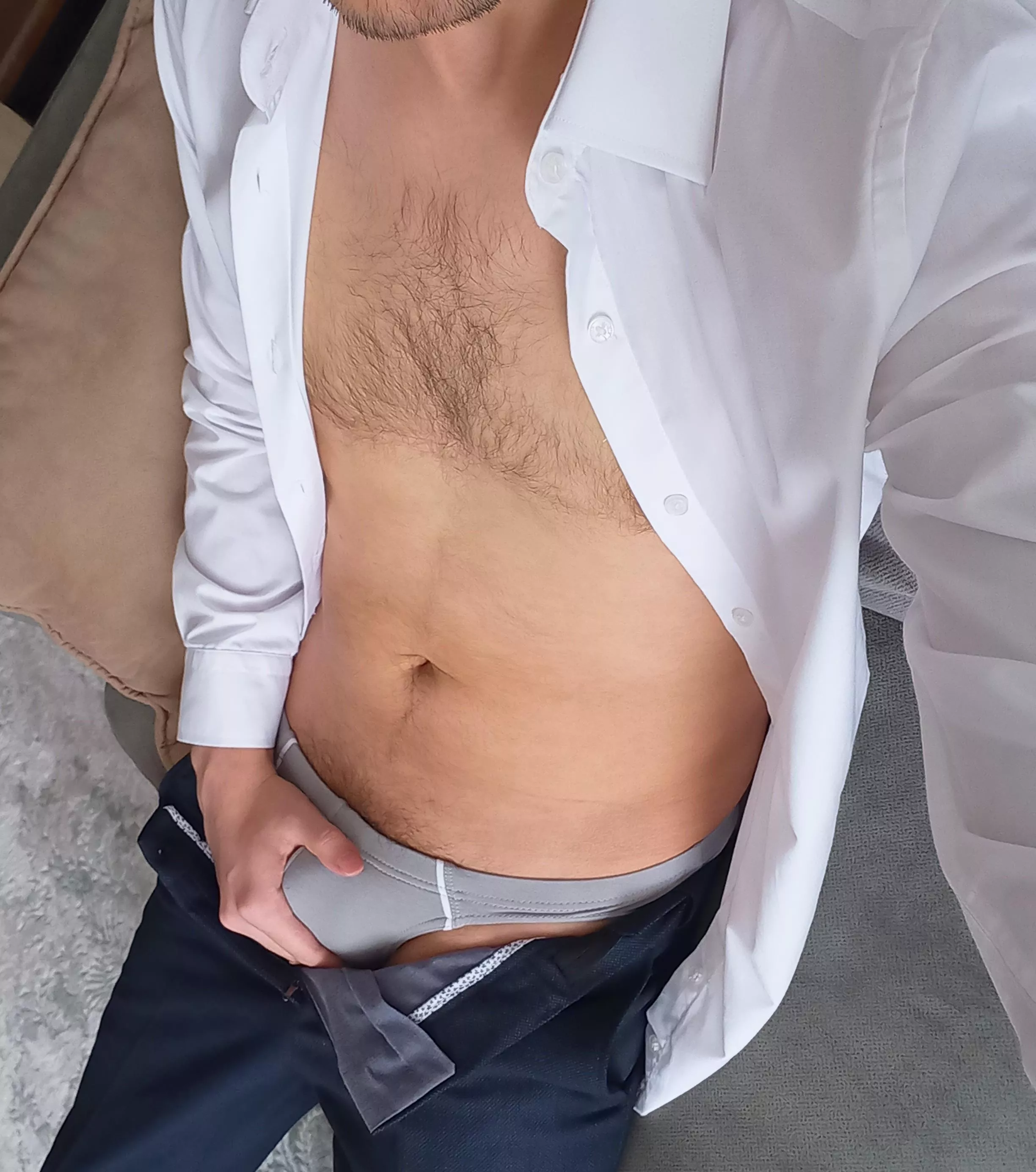 Wearing bikini briefs for office posted by elunott