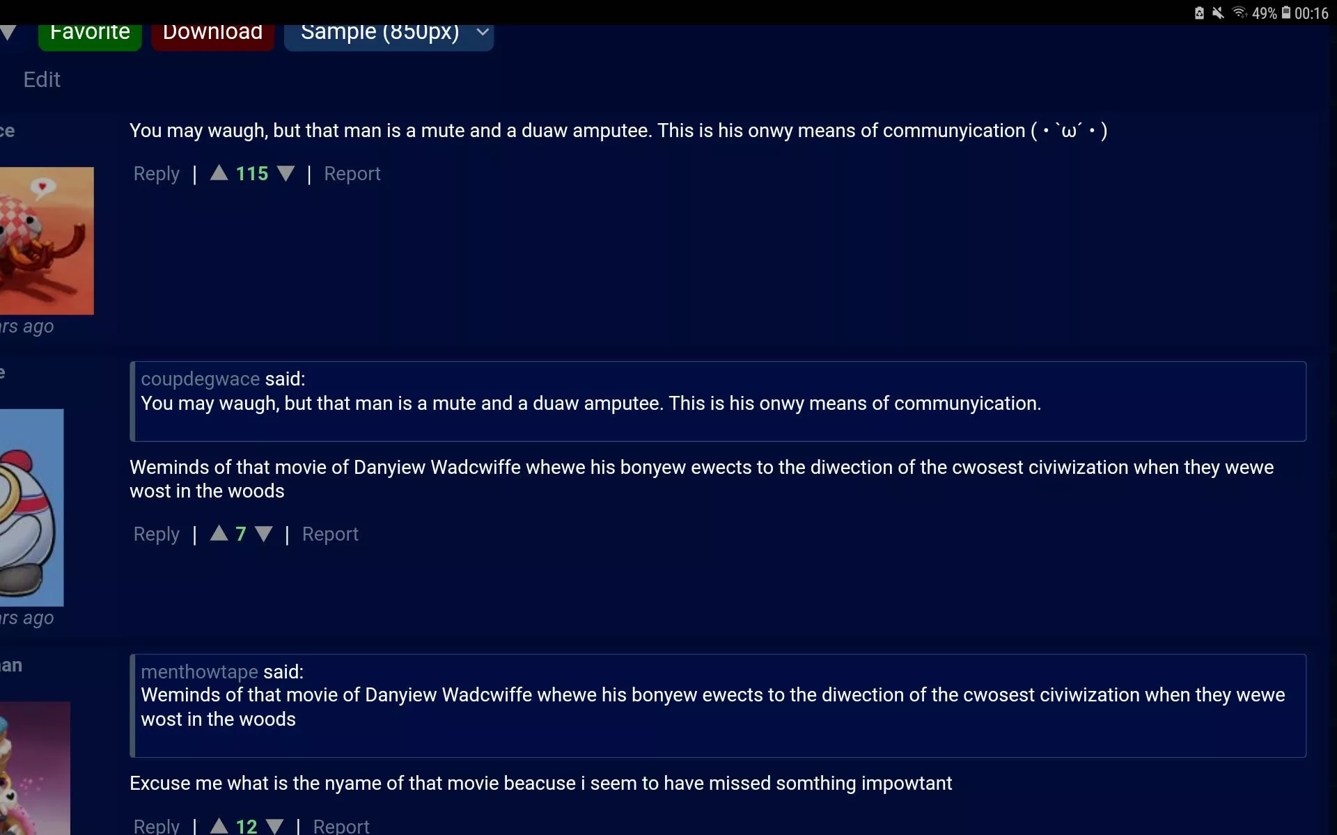 A certain furry website has changed all L and R into w for apeil fools posted by eric_the_demon