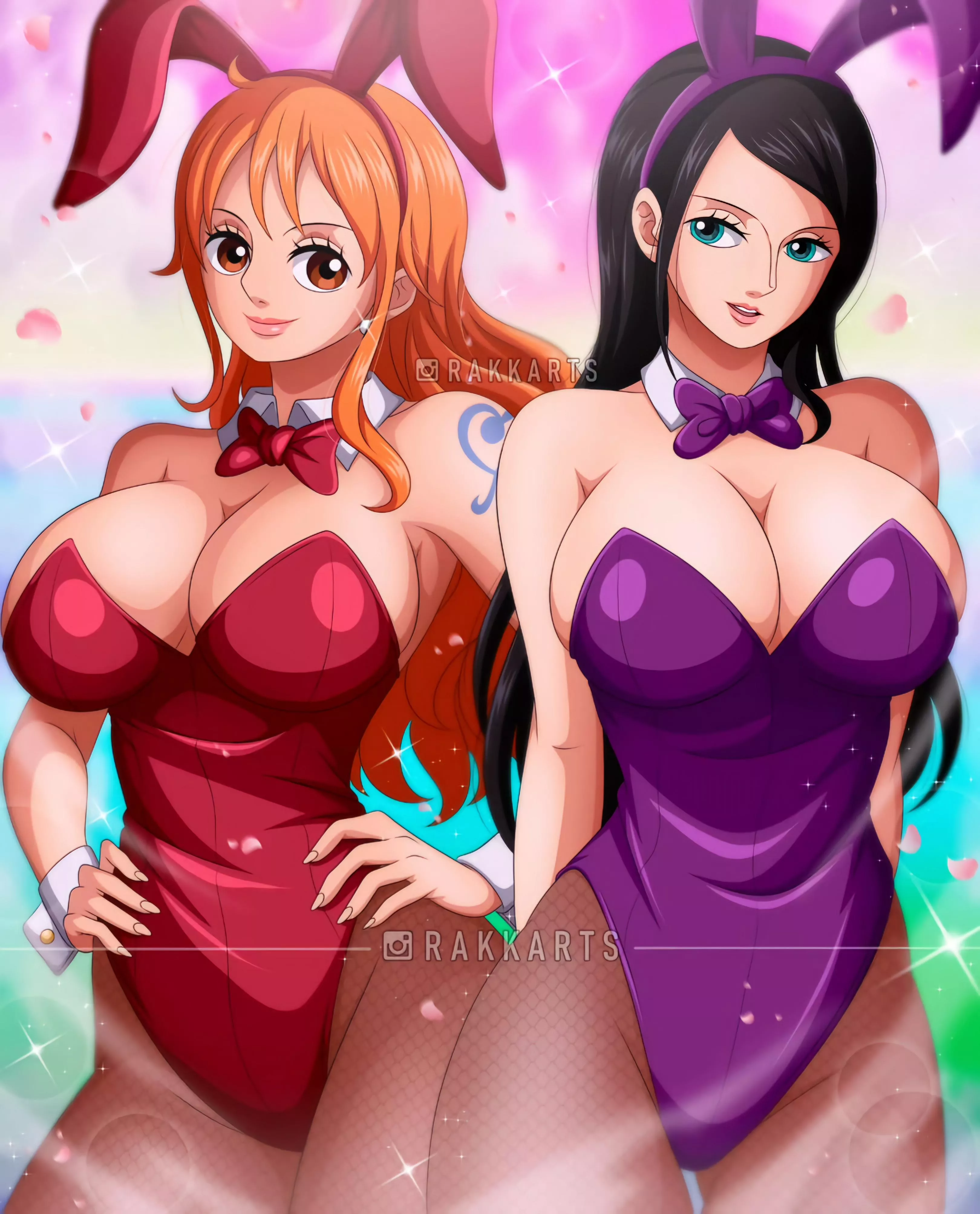 After Boa welcome Nami (reference to my previous post)😍, now Nami invited Robin to the Bubby Club 🐰🤩 posted by une_piece