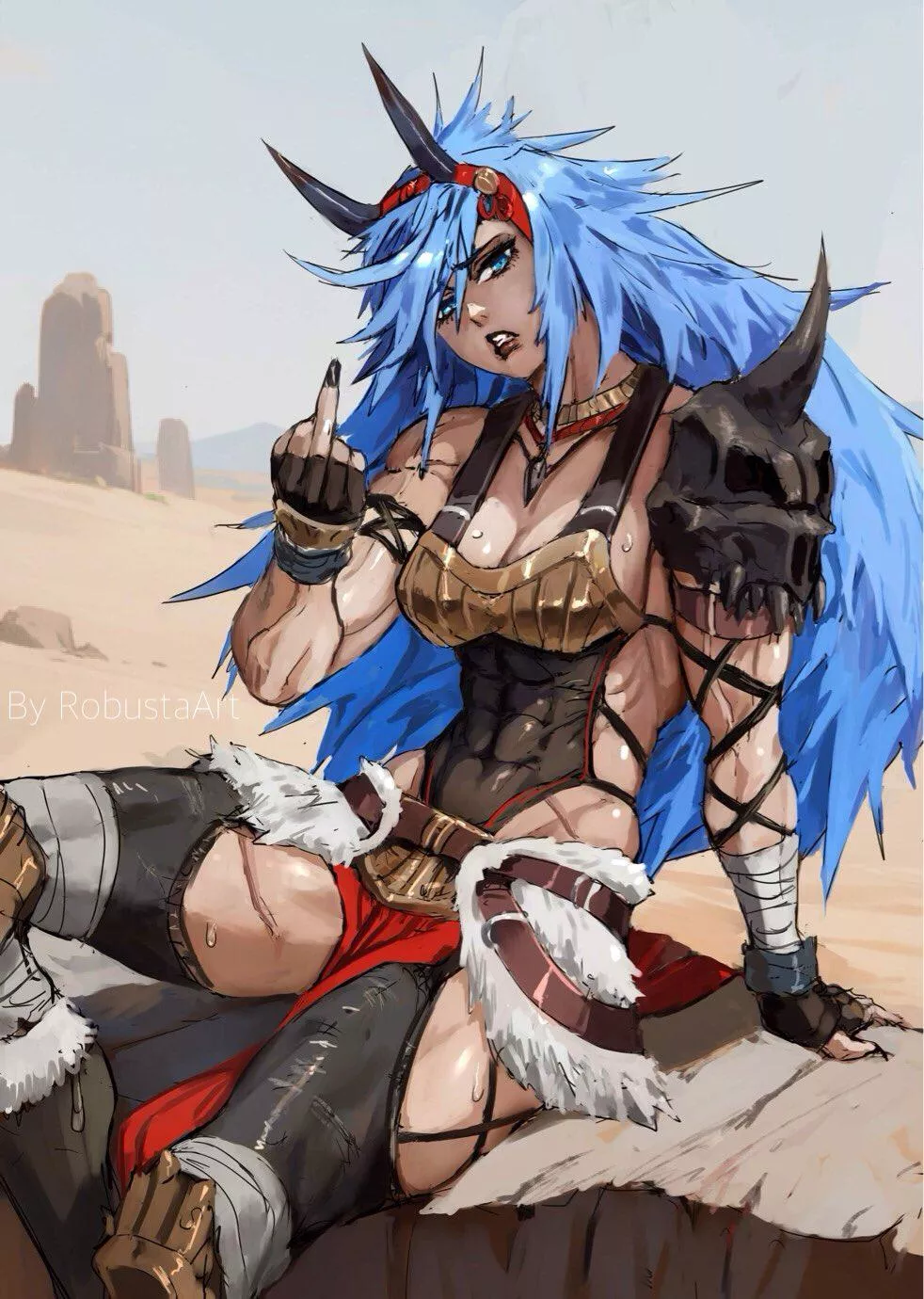 Attitude (RobustaArt) [Monster Hunter] posted by Throwawheylmao