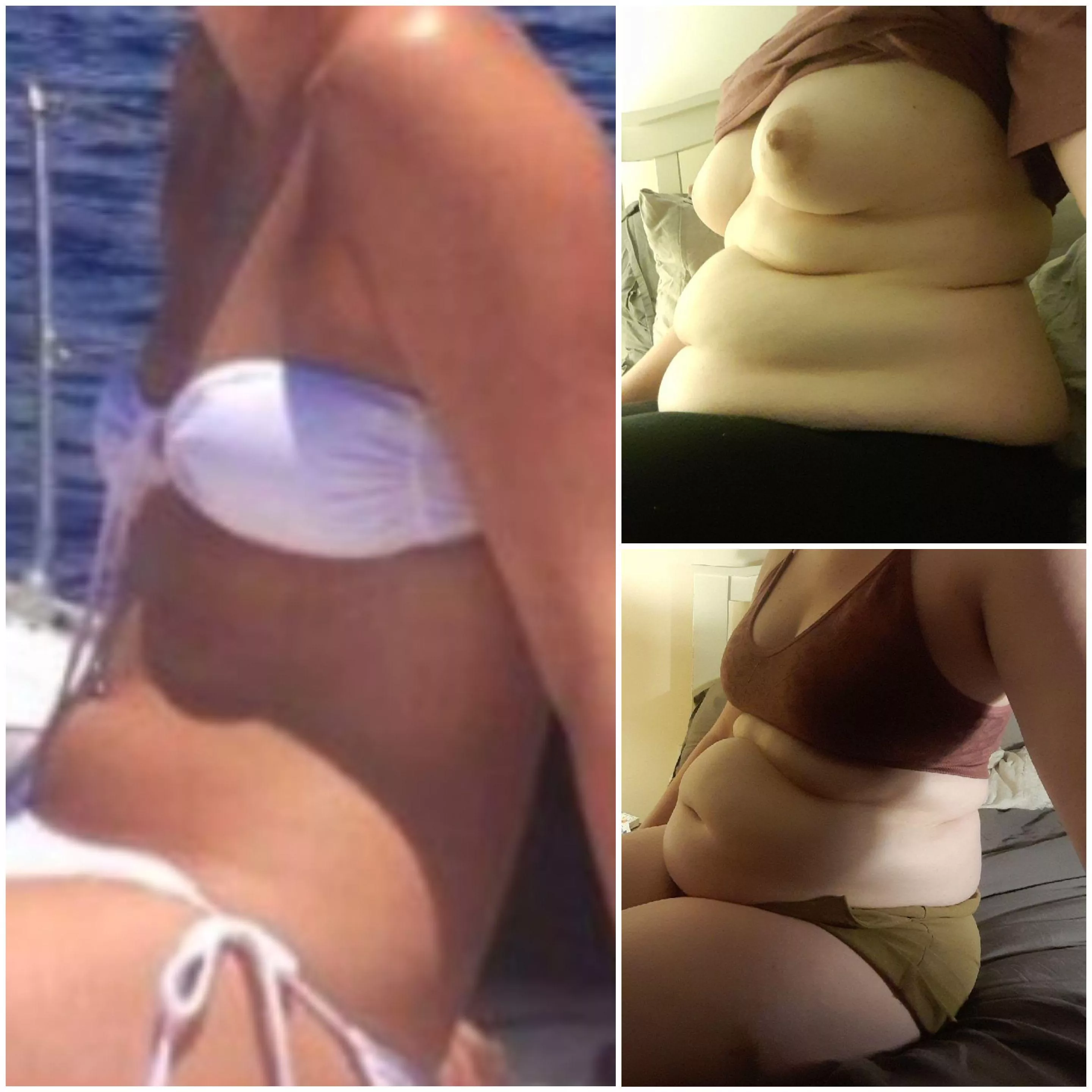 Beach body to beached whale 😅 posted by potbelle