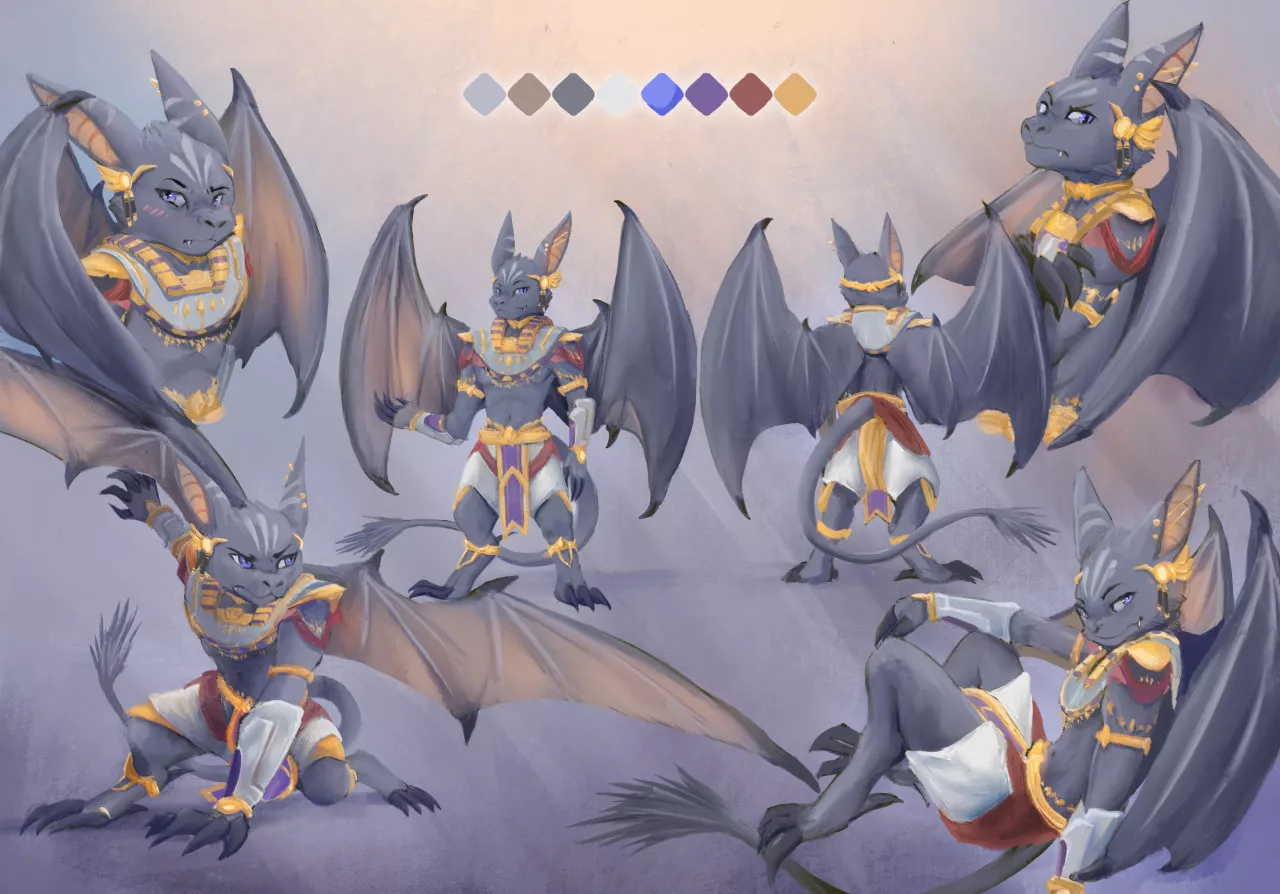 (Comm) Egyptian Bat @Stampmats posted by StampmatS