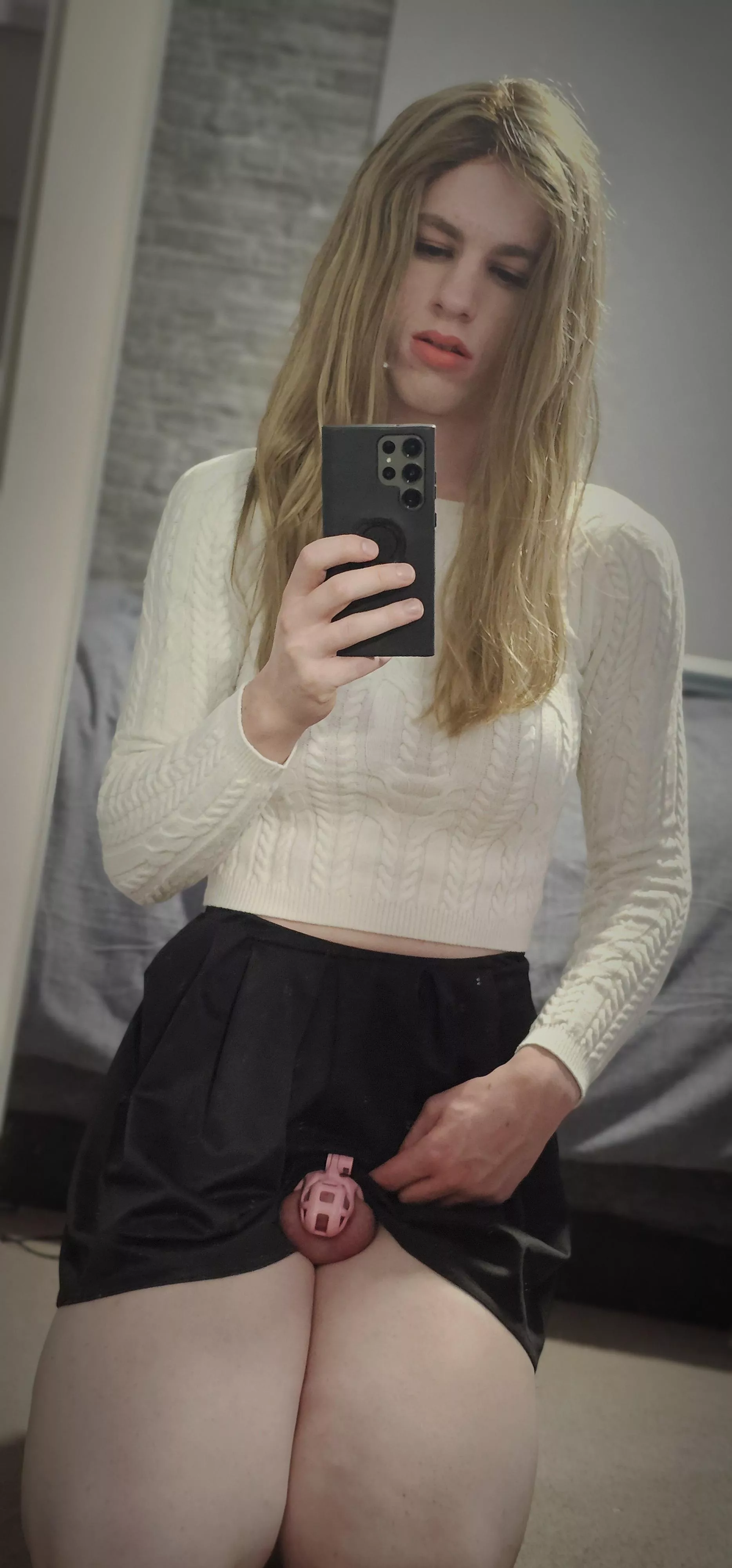 Day 32 Locked up! Keep this sissy locked for good, add time below! posted by JasmineReyesCD