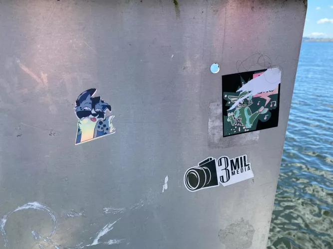 Found some stickers at the beach! My parents didn’t understand why I was so exited lol by DividedFox