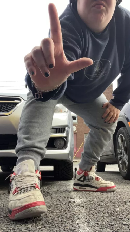 Get down and clean me shoes with that tongue. I want these lookin brand new Loser!!! by Fatandkink