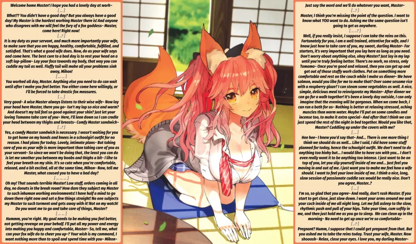 Good Wife, Wise Fox [FGO] [Tamamo-no-Mae] [Wife] [Wholesome] Artist: Wada Arco by Desira_Stoned