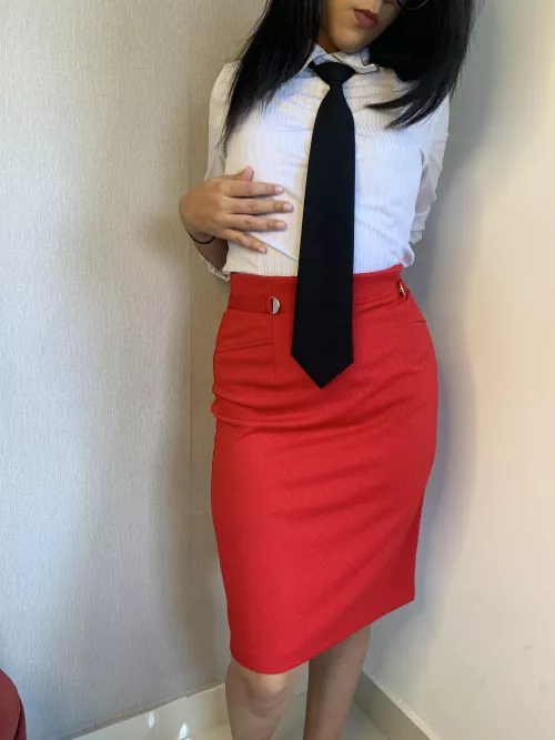 Hope my boss likes this skirt by Confident-Emu4587