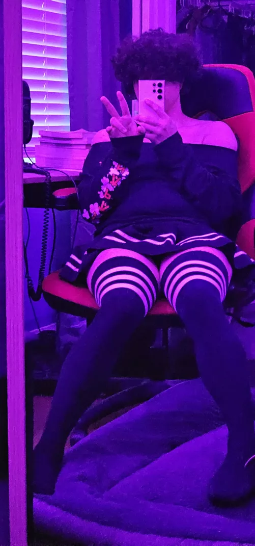 I love my thigh highs ;3 by The_Dom_Femboy