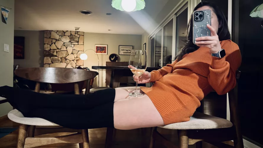 Sorting through ya’lls messages with a glass of nice wine  by WeKinkyBs