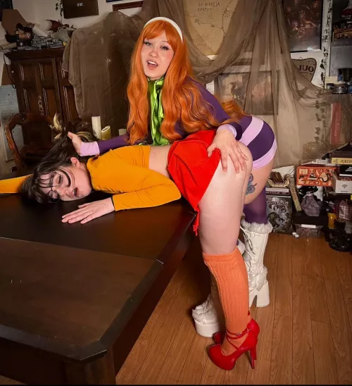 Velma and Daphne having fun [ Self (V) & Fayedawnx (D) ] by Mxxn_irl