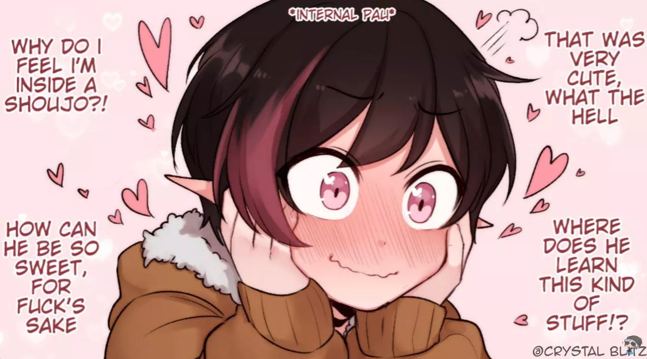 When your cute sub does/says something so adorable and you can't stand it. (I'm going to devour him) posted by fadedstargazer