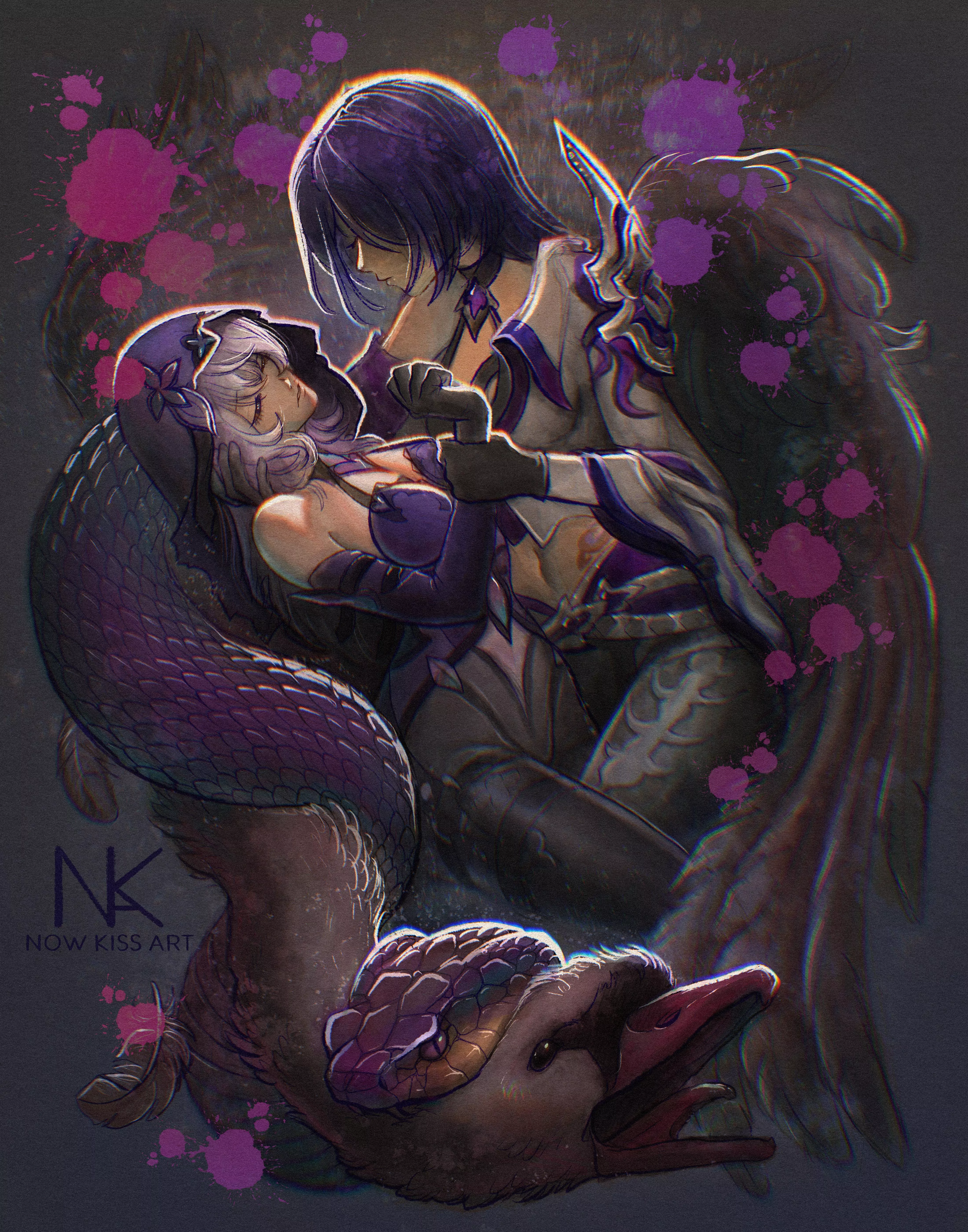 Acheron x Black Swan [Honkai Star Rail] posted by NowKissArt