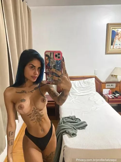 Brazilian singer Tati Zaqui get excited to show her nipples piercing by mynewbid