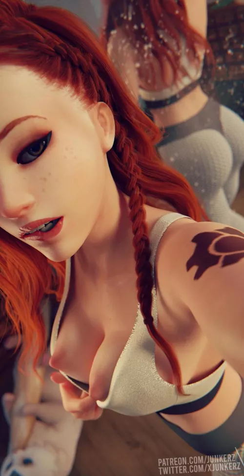 Brigitte's tit flash by Zendoraliner