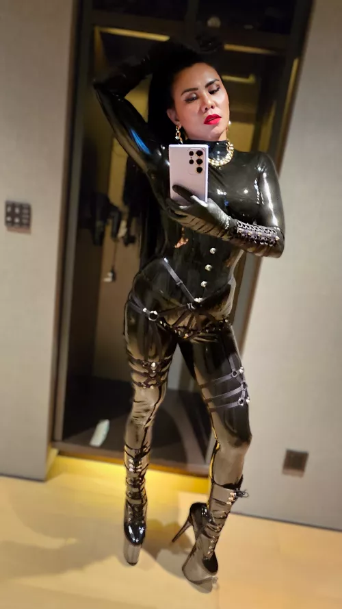 Full Black Latex Catsuit 🖤 by Domina_Fire