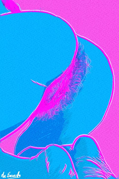 Hairy Girl Series N° 17B. Art by me. Digital (mixed-media) by MisterEveready