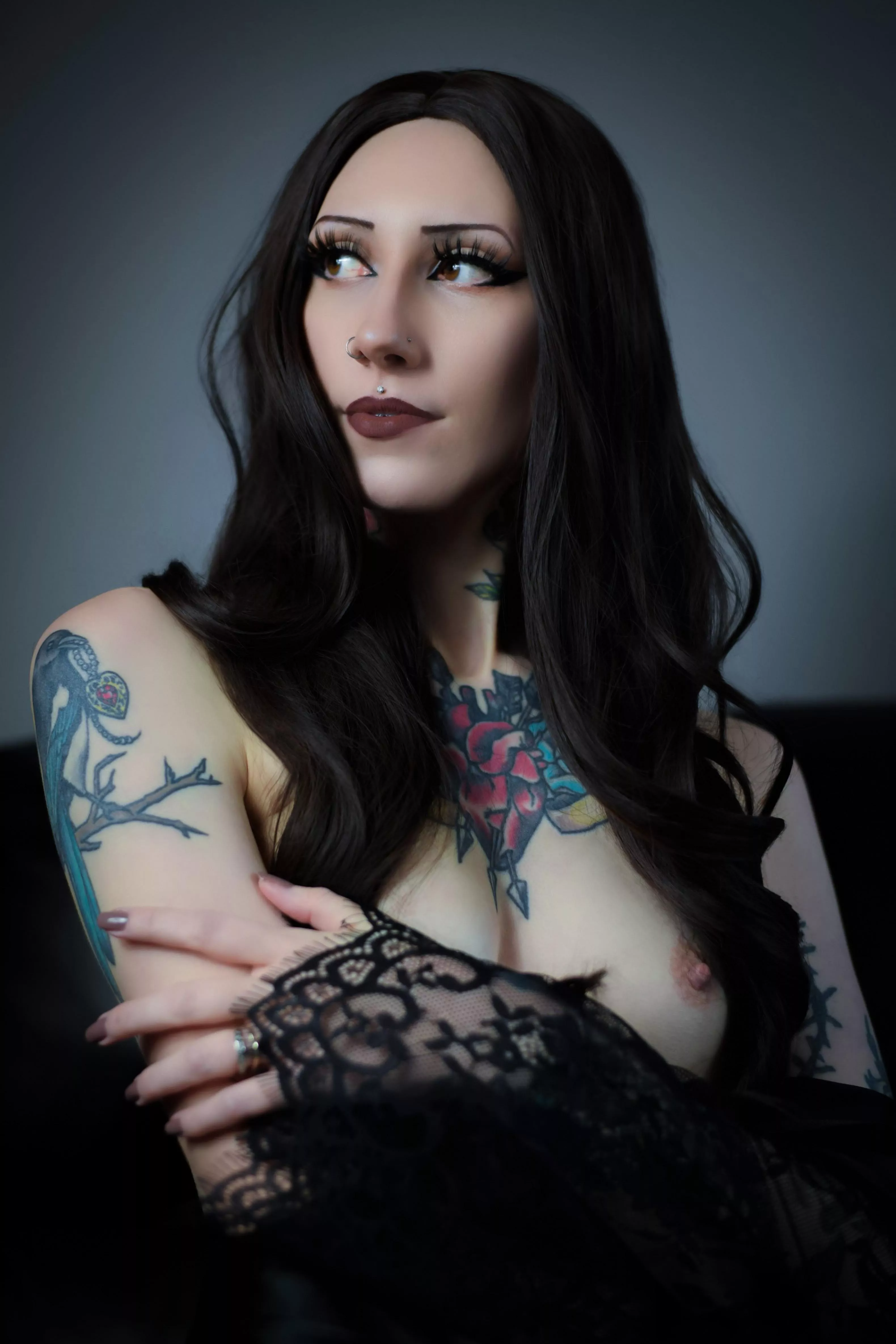 I like to think my tattoos don’t take away from my classy looks  posted by Death_Pixie_