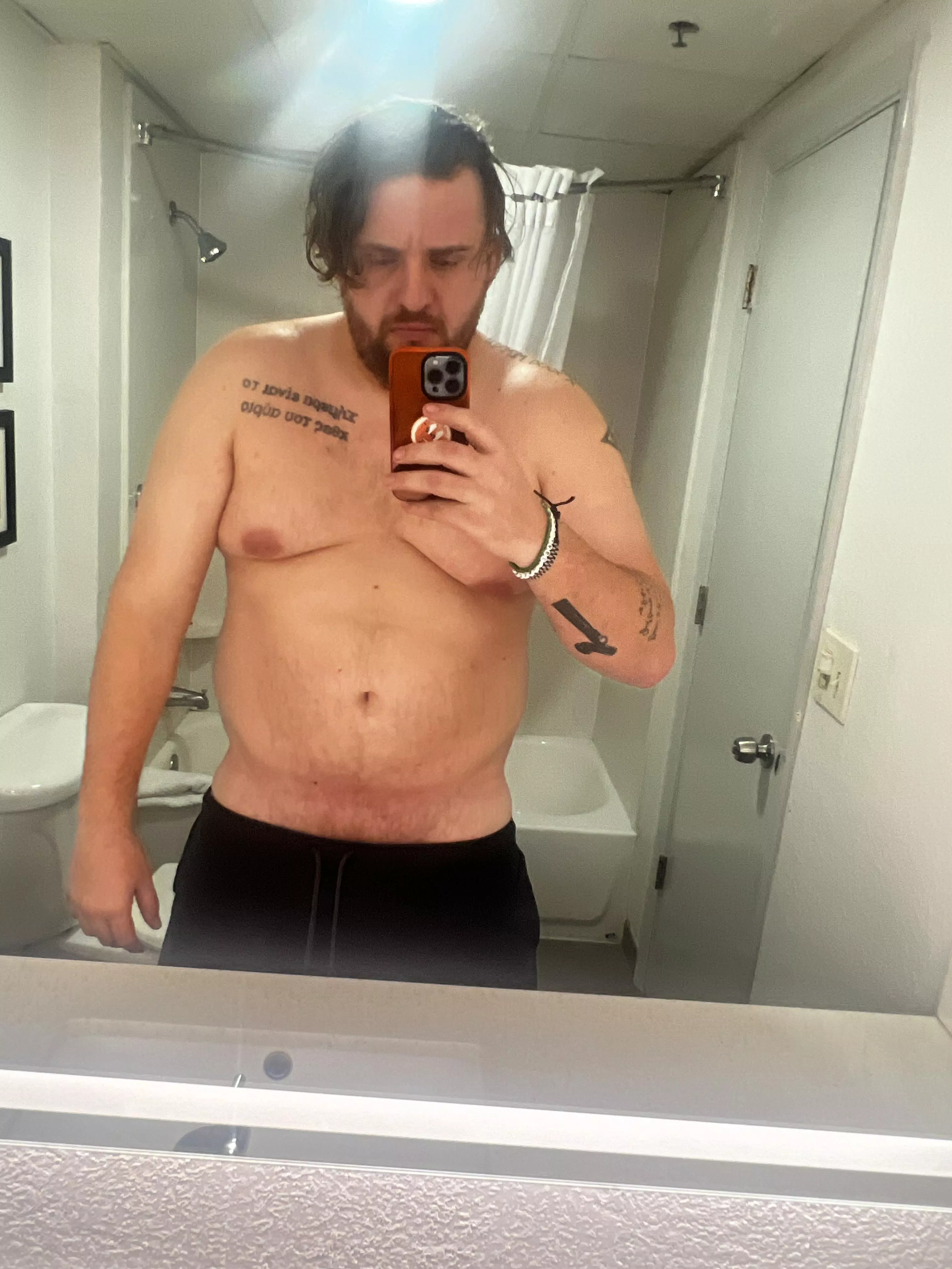 (M) 31, Post workout shower. Just getting back into the gym! Don't feel that confident most of time so this is a huge step. How did I do? posted by Feeling_Breakfast_92