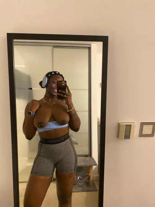 Not sure If my gym will approve of how I’m wearing my outfit 🤔😋 by BlueeAngel99