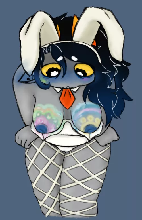 [OC] Uh Oh! You found Whobie's hidden eggs! :o Do you want your prize? (This is a WIP. A friend has challenged me to draw a BG oTL)  by oodlesofnewdles