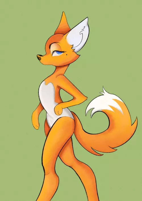 Pretty fox by Puffiartz