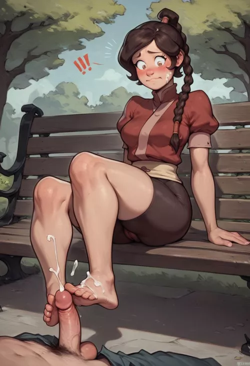 The men found out how nimble Ty Lee was with her feet [Avatar: the Last Airbender] by Sonofthefiregod95