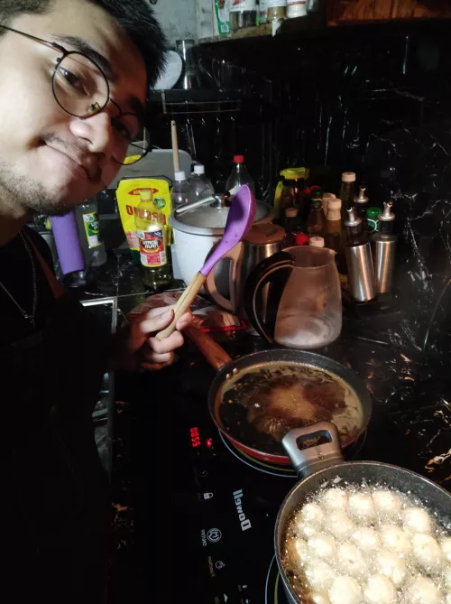 Was about to shower but then my mother wanted a snack... So I am cooking again 😂 by VersaVers